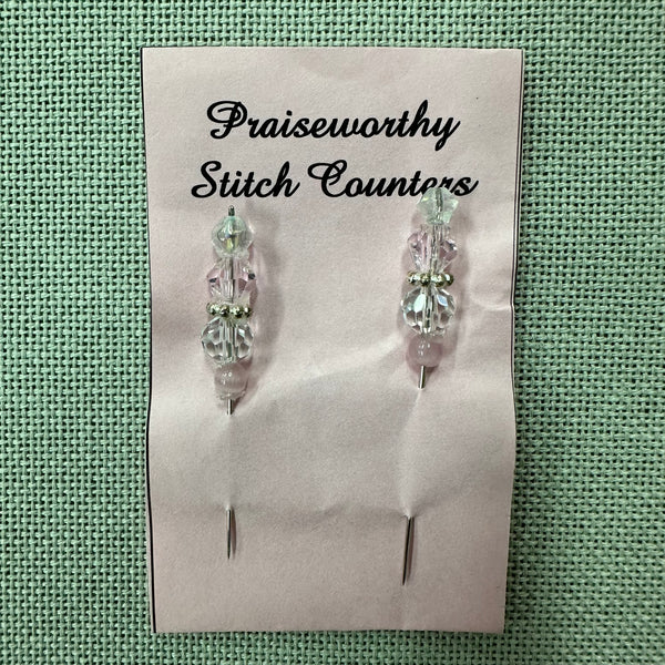 Stitch Counters / Marking Pins Pink by Praiseworthy Stitches