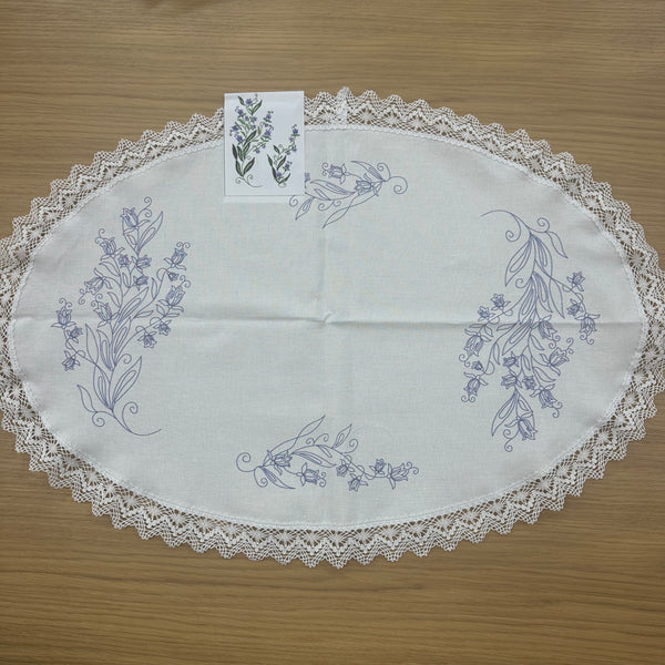 Doily Stamped Embroidery Oval 9084 by Margot Creations de Paris