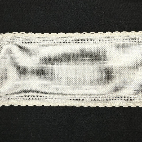 Zweigart Linen Band 8cm Wide - Off White (per 50cm)