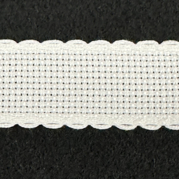 Zweigart Aida Band 2.5cm Wide - 16 Count - White (per 50cm)