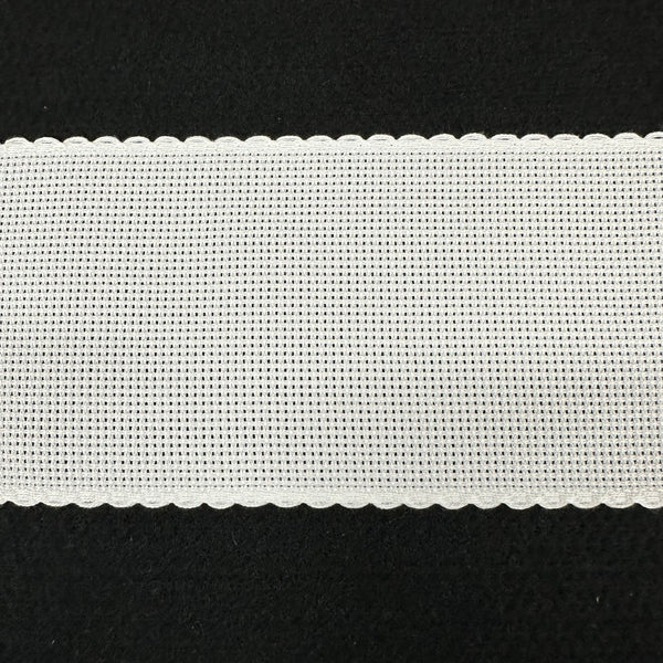 Zweigart Aida Band 8cm Wide - 16 Count - White (per 50cm)