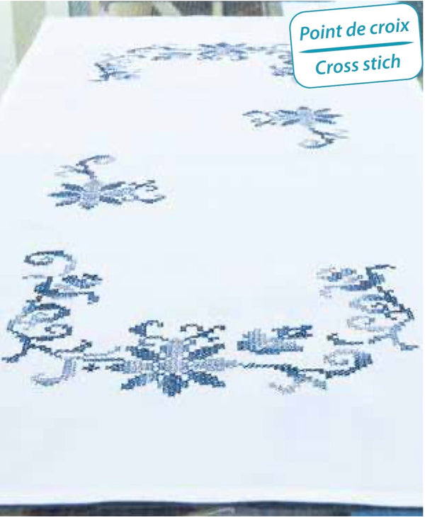 Stamped Cross Stitch Table Runner 608-7887 by Brodélia