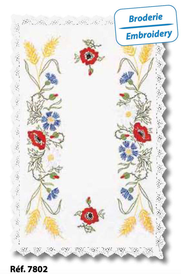 Stamped Embroidery Runner 7802 by Margot Creations de Paris