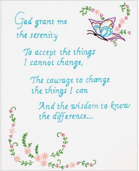 Serenity Prayer Sampler Stamped Embroidery by JDNA 181-20