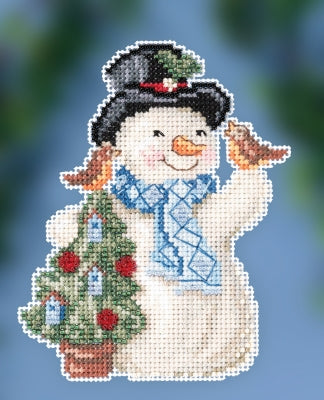 Feathered Friends Snowman Beaded Cross Stitch Kit by Jim Shore for Mill Hill JS20-2012