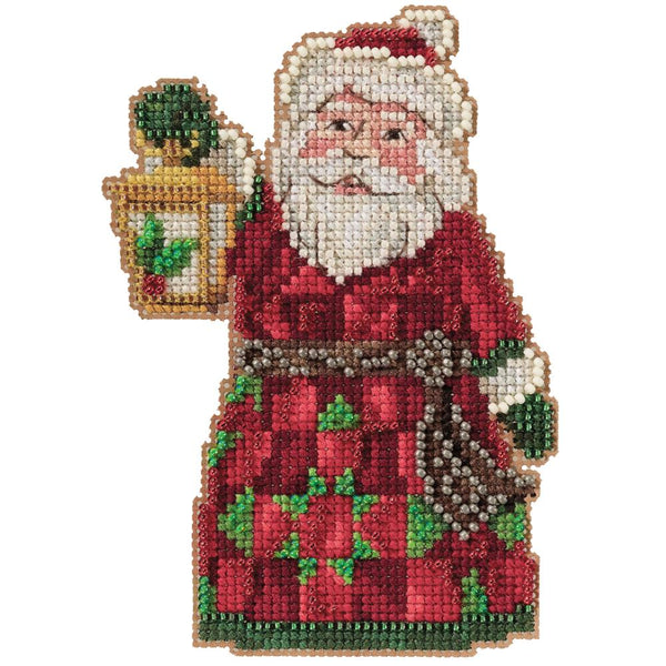 Santa with Lantern Beaded Cross Stitch Kit by Jim Shore for Mill Hill JS20-2113