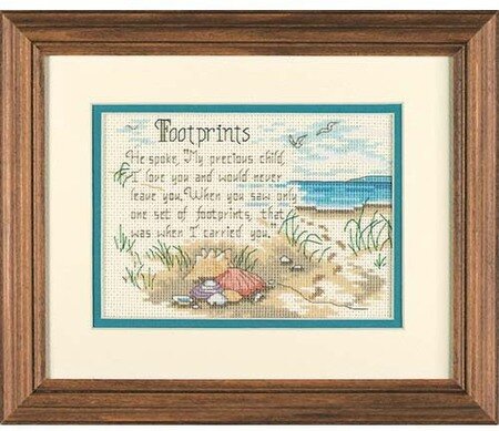 He Spoke (Footprints) Cross Stitch Kit 16700 by Dimensions