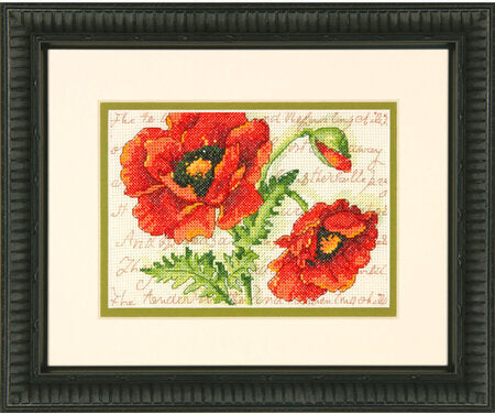 Poppy Pair Cross Stitch Kit by Dimensions 70-65116