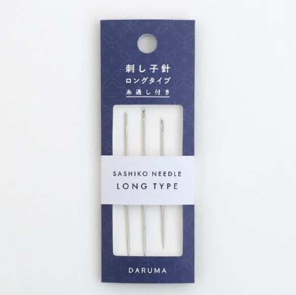 Sashiko Needles Long Type - 3 pack with Threader by Daruma 8863