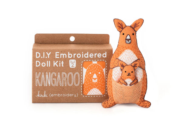 Kangaroo D.I.Y Embroidered Doll Kit by Kiriki Press