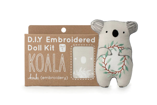 Koala D.I.Y Embroidered Doll Kit by Kiriki Press