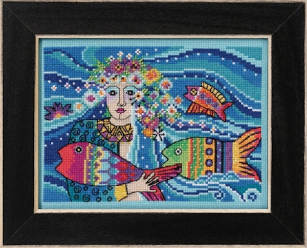 Ocean Goddess Beaded Cross Stitch Kit by Laurel Burch for Mill Hill LB30-2111