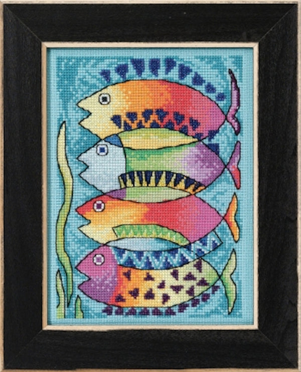 Peces Beaded Cross Stitch Kit by Laurel Burch for Mill Hill LB30-2112