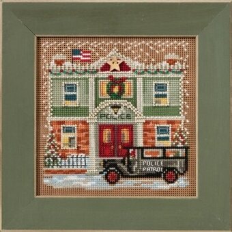 Police Station - Christmas Village Mill Hill Buttons & Beads Cross Stitch Kit (MH14-1732)