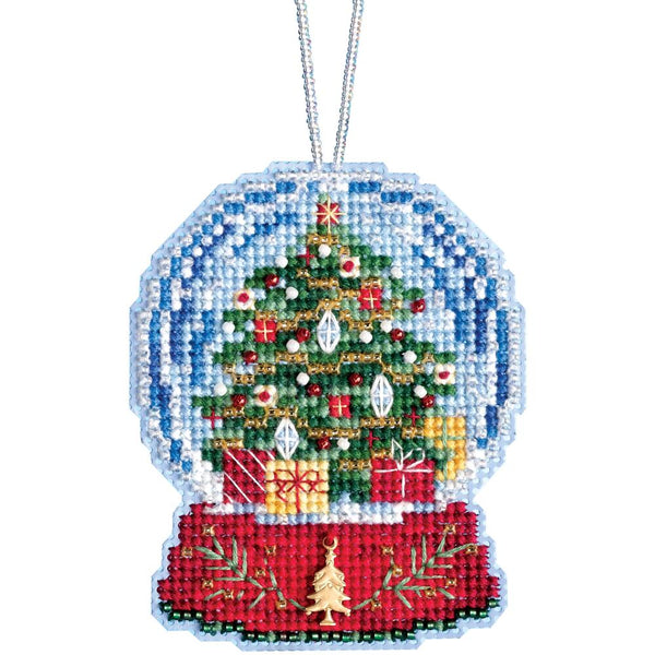 Christmas Tree Globe Snow Beaded Cross Stitch Kit MH16-1936 by Mill Hill