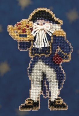 Captain Santa - Mill Hill Seafaring Santas Stitched and Beaded Ornament Kit (MH20-0301)