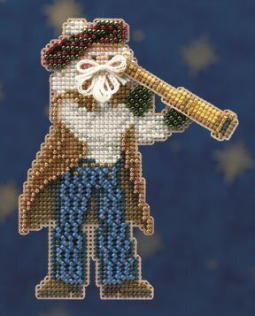 First Mate Santa - Mill Hill Seafaring Santas Stitched and Beaded Ornament Kit (MH20-0302)