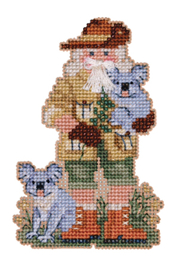 Koala Santa Down Under Santas -  Beaded Cross Stitch Kit by Mill Hill  (MH20-2331)