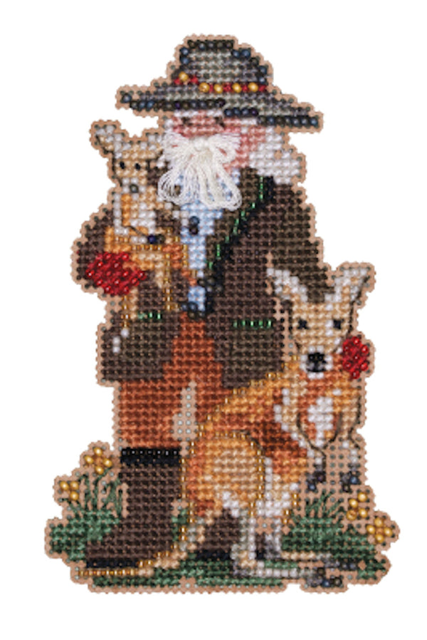 Kangaroo Santa Down Under Santas -  Beaded Cross Stitch Kit by Mill Hill  (MH20-2333)