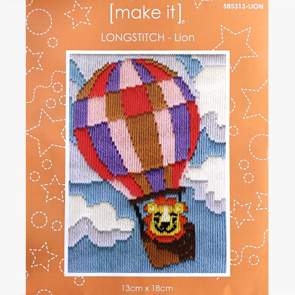 Lion - Long Stitch Kit 585313 by Make It