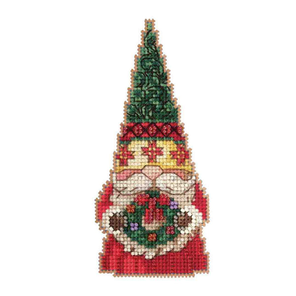 Gnome with Wreath Beaded Cross Stitch Kit by Jim Shore for Mill Hill  (JS20-2212)