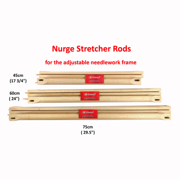 Nurge Adjustable Needlework Frame with Spare Rods and Screw Arms