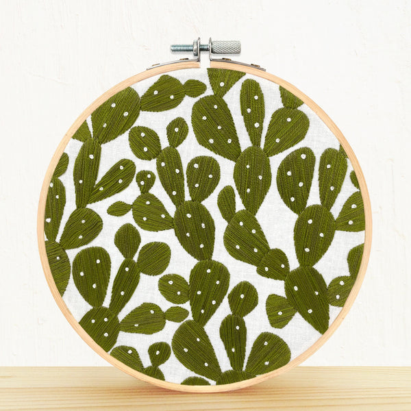 Prickly Pears Embroidery Kit with 15cm Hoop by Embroidery + Sage