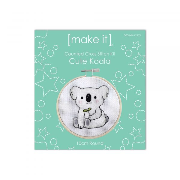 Cute Koala Round Cross Stitch Kit by Make It 585249-CS22