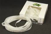 Au Ver a Soie Silk Ribbon 7mm (3m) - Blanc