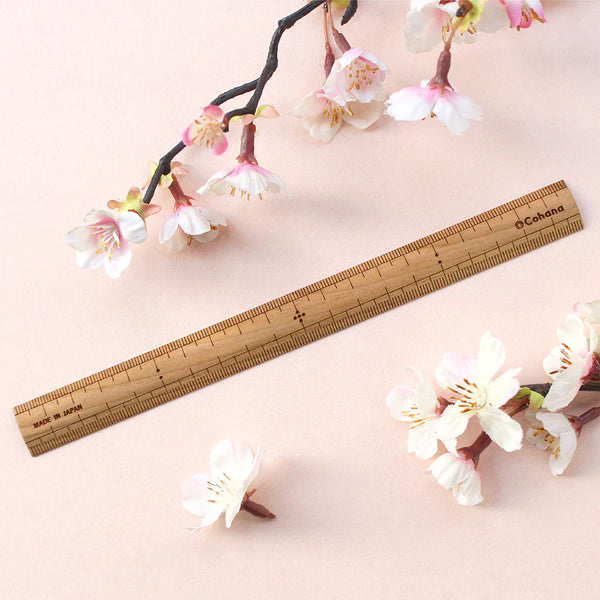 Cohana - Wooden Ruler 20cm - Sakura Pink 2025 Limited Edition 45-348