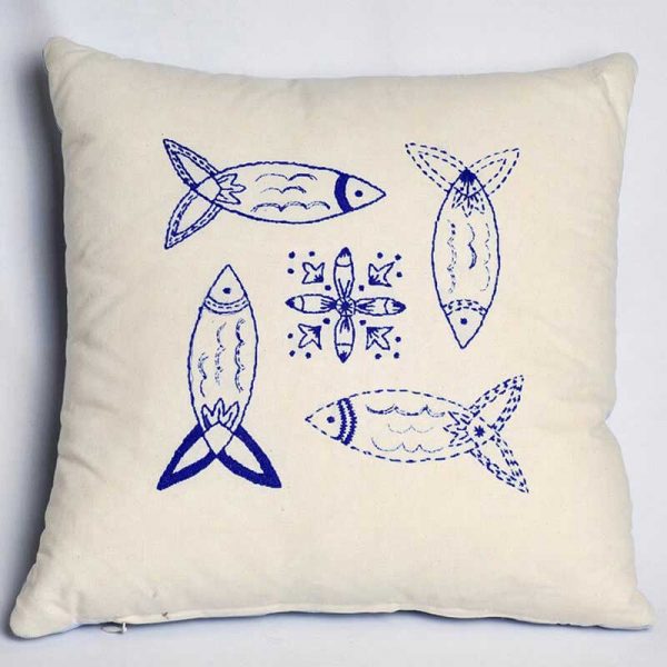 Herring Embroidery Pillow Kit by Anette Eriksson