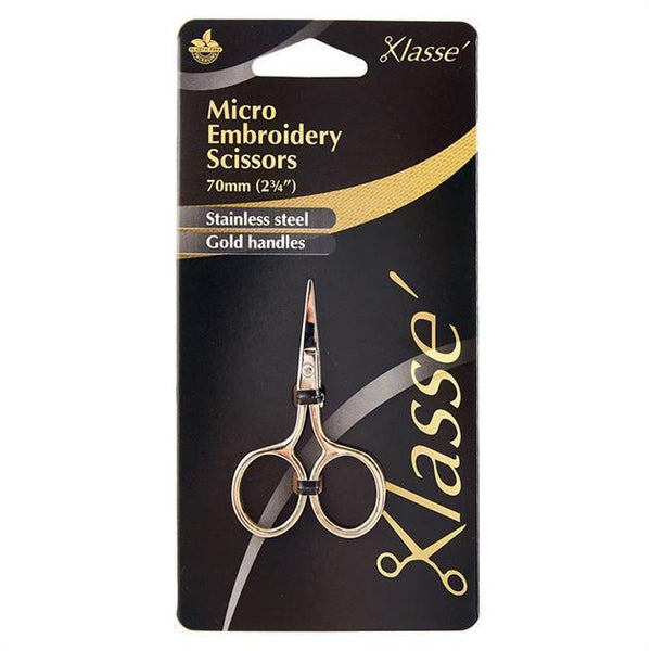 Klasse' Micro Embroidery Scissors 65cm -  Gold Handles BK4602