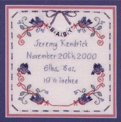 Teenie Birth Announcement Cross Stitch Pattern by The Sweetheart Tree 49