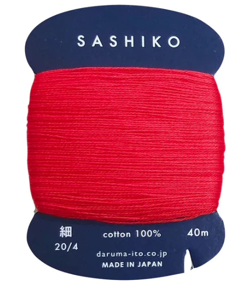 Sashiko Thin Thread 40m - Red 213