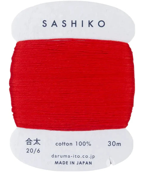 Sashiko Thick Thread 30m - Red 213