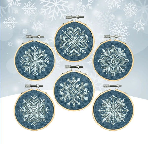 Mini Snowflake Ornaments Cross Stitch Pattern by Counting Puddles