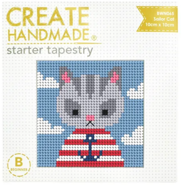 Sailor Cat Starter Tapestry Kit BWN065 by Create Handmade