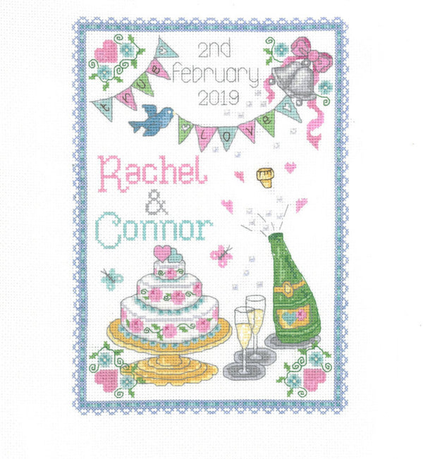 True Love Wedding Sampler Cross Stitch Kit by My Cross Stitch MPCS04