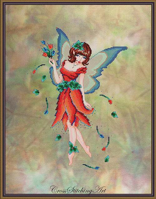 Anneke, the Tulip Fairy by Cross Stitching Art