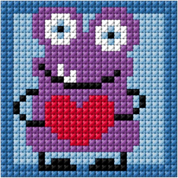 I Love You Alien Cross Stitch Kit by Beutron 584101