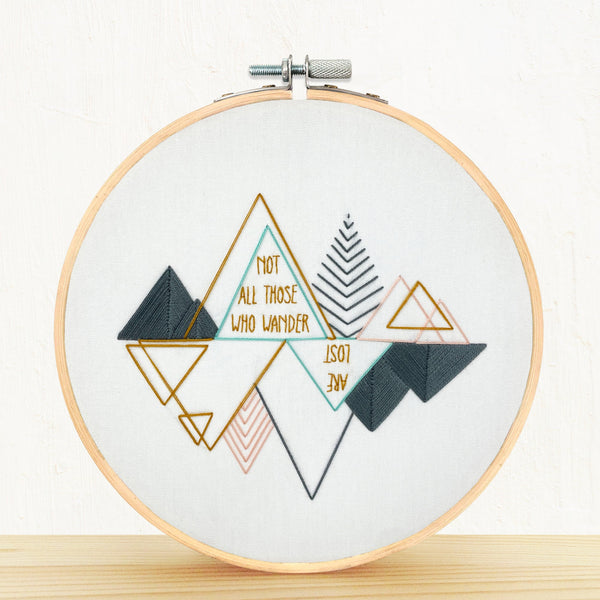 Wanderlust Embroidery Kit with 15cm Hoop by Embroidery + Sage