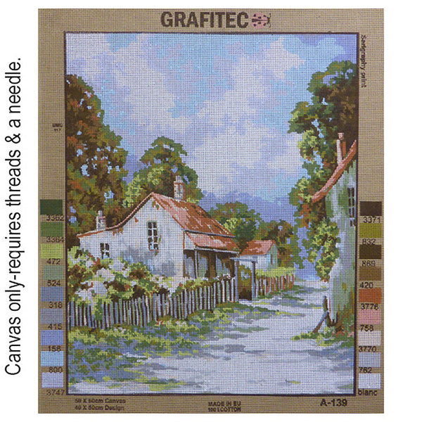 Picket Fence Homestead - Tapestry Canvas by Grafitec A-139