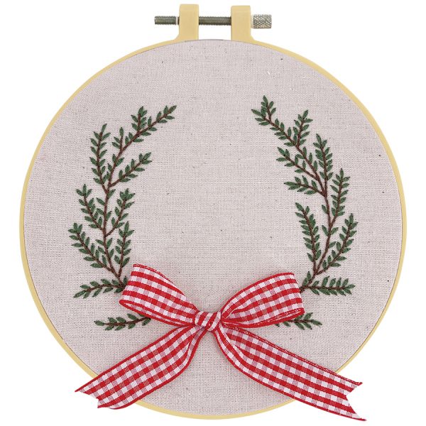 Wreath Embroidery Kit with 15cm Hoop by Make it