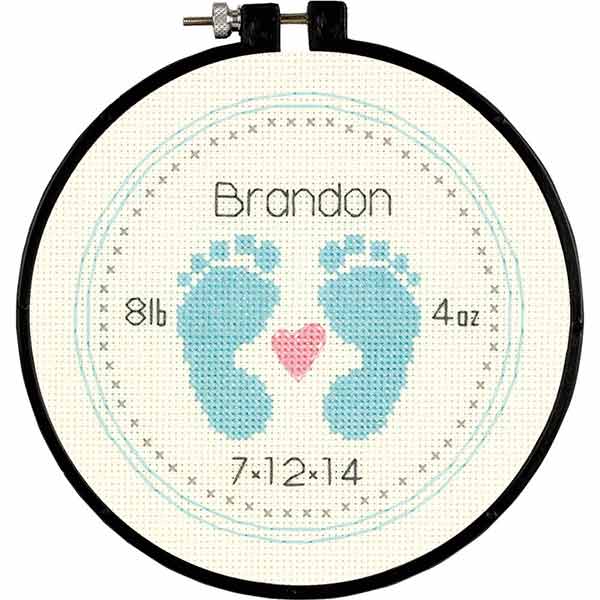 Baby Footprints Cross Stitch Kit 72-74127 by Dimensions