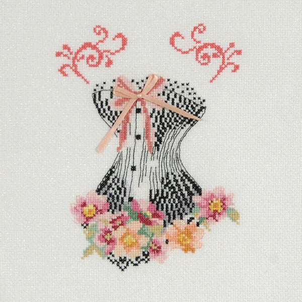 Corset with Pink Ribbon Counted Cross Stitch Kit by DMC BK1471