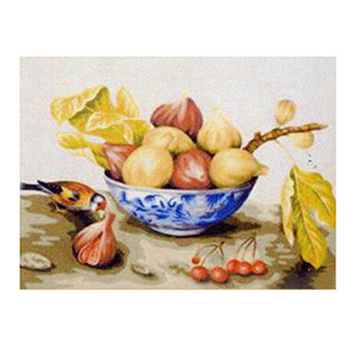 Bowl of Figs - Tapestry Canvas by Collection D'Art 10478