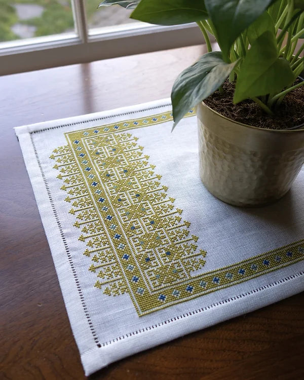 Golden Celandine Cross Stitch Kit by Avlea Folk Embroidery