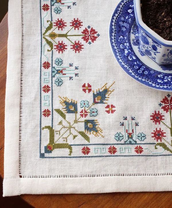 Blue Larkspur Cross Stitch Kit by Avlea Folk Embroidery