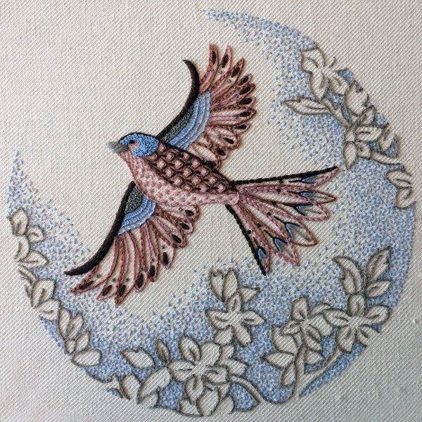 Crewel Work Chaffinch Hand Embroidery Kit - The Bluebird Embroidery Co.