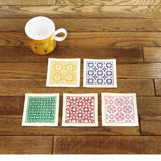 Sashiko Coaster Kit by Olympus SK-332 Cream
